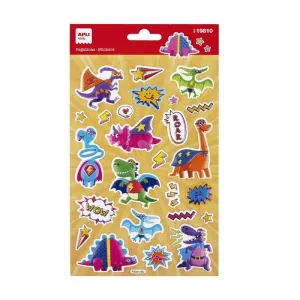 Paquete 25 Stickers Apli 19810 Superheroes Dino 1 Hoja