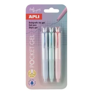 Pack 3 Boligrafos Apli Mini Gel Azul 20499