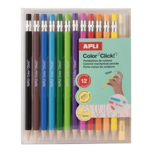 Pack 12 Portaminas Apli Color Click Colores Surtidos 20546