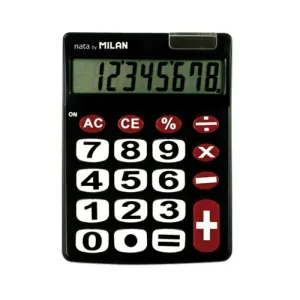 CALCULADORA SOBREMESA MILAN 151708BL 8 DIGITOS GRANDES NEGRA