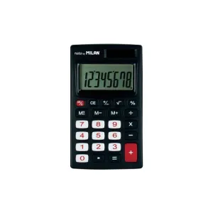 CALCULADORA BOLSILLO MILAN 8 DIGITOS NEGRA
