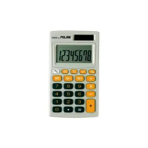 CALCULADORA BOLSILLO MILAN 8 DIGITOS NARANJA