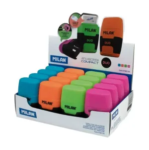 Afilador Doble con Deposito y Goma Milan Compact Duo 4706116