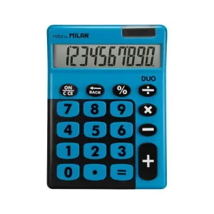 CALCULADORA SOBREMESA MILAN 150610TDBBL DUO 10 DIGITOS GRANDES AZUL