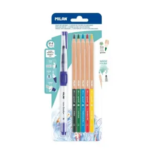 Pack Pincel + 5 Lapices Milan Acuarelables Bwm10401