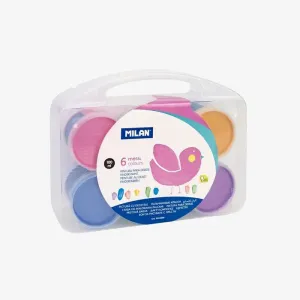 Maletin Pintura Dedos Milan 6 Botes de 100Ml Metalizados 0353906