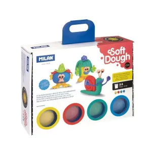 Pack 4 Botes Pasta Modelar Milan Soft Dough Caras Divertidas 116Gr 913304Hf