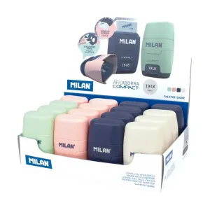 Afilador Doble con Deposito y Goma Milan Compact 4703116Snc