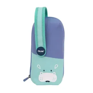 Kit Portatodo Milan Fun Animals Azul con Material Escolar 08872Fab