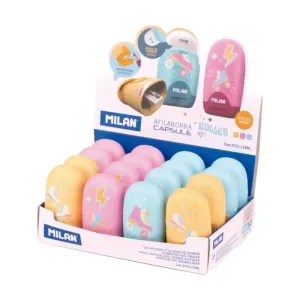 Afilador con Deposito y Goma Milan Capsule Roller 4701116Rl