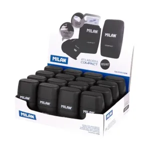 Afilador Doble con Deposito y Goma Milan Compact Shadow 4703116Dw