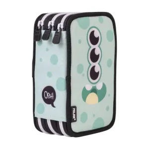 Plumier Milan Aliens 3 Compartimentos Verde 081364Alngr