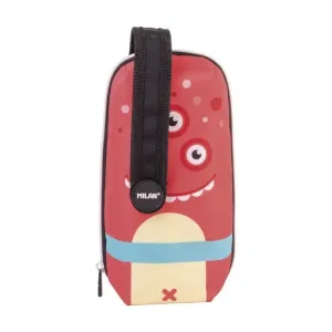 Kit Portatodo Milan Aliens Rojo con Material Escolar 08872Alnr