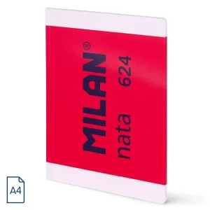Libreta Milan 624 Encolada Tapa Blanda A4 48 Hojas Lisa 95Grs Rosa 57041G48P