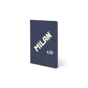 Libreta Milan 430 Encolada Tapa Blanda A5 48 Hojas 1 Raya 95Grs Azul 57252G48B