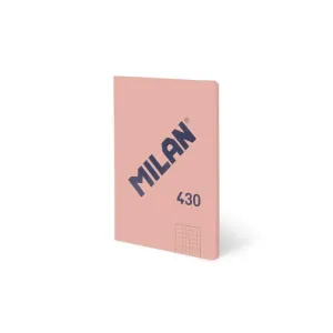 Libreta Milan 430 Encolada Tapa Blanda A5 48 Hojas Cuadricula 5Mm 95Grs Rosa 57253G48P