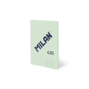 Libreta Milan 430 Encolada Tapa Blanda A5 48 Hojas Cuadricula 5Mm 95Grs Verde 57253G48Gr