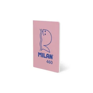 Libreta Milan 460 Grapada Tapa Blanda A5 24 Hojas 1 Raya 95Grs Rosa 57252G24P460