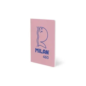 Libreta Milan 460 Grapada Tapa Blanda A5 24 Hojas Lisa 95Grs Rosa 57251G24P460