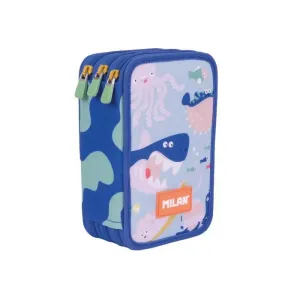 Plumier Milan Blue Odyssey 3 Compartimentos 081364Bd