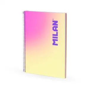 Cuaderno Milan Sunset Espiral Tapa Dura A4 90 Hojas Cuadricula 5Mm 95Grs Amarillo 57143E90Sny