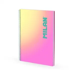 Cuaderno Milan Sunset Espiral Tapa Dura A4 90 Hojas 1 Raya 95Grs Rosa 57142E90Snp