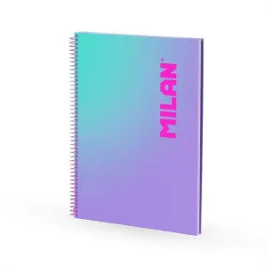 Cuaderno Milan Sunset Espiral Tapa Dura A4 90 Hojas Cuadricula 5Mm 95Grs Lila 57143E90Snpr