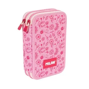 Plumier Milan Flowicorn 2 Compartimentos Rosa 081264Flcp
