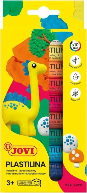 Pack 10 Plastilinas Jovi 15Gr Colores Surtidos 90/10