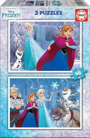 Pack 2 Puzzle Educa Borras 96 Piezas Frozen 16852