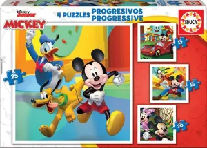 Pack 4 Puzzles Educa Borras 73 Piezas Mickey & Friends 19294