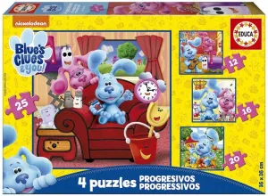 Pack 4 Puzzles Educa Borras 73 Piezas las Pistas de Blue 19398