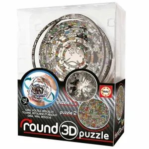 Puzzle Educa Borras 3D Round Charles Fazzino 19707