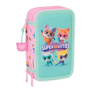 Plumier Safta Superkitties 3 Compartimentos 412567857