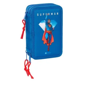 Plumier Safta Superman 3 Compartimentos 412504857