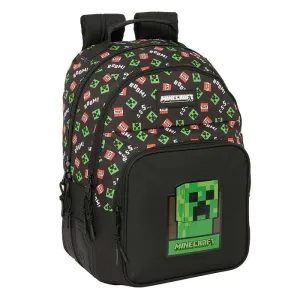 Mochila Safta Doble Minecraft Adaptable Reforzada 612647773