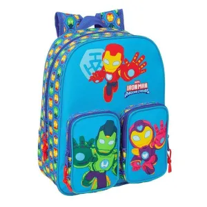 Mochila Infantil Safta Iron Man Adaptable 612670185