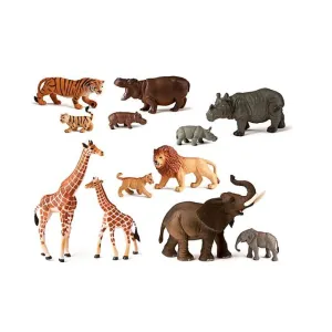 Figuras Animales Salvajes y Bebés 12 Unidades Miniland 25137