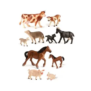 Figuras Animales de Granja y Bebés 10 Unidades Miniland 27430