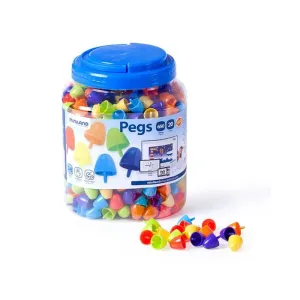 Pegs 20 mm 650 Piezas Bright Colors Miniland 31849