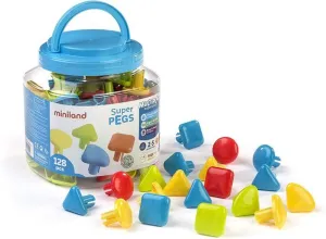 Superpegs 128 Piezas Bright Colors Miniland 95022