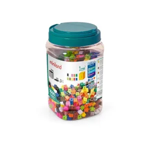 Bote Cubos Conectables Miniland 95211 1Cm 1000 Piezas 95211