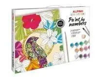Set Lienzo Pintar por Numeros Alpino Tropical