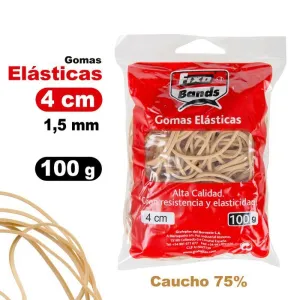 Gomas Elasticas Fixo 100Gr Ø4X1,5Mm 00045040