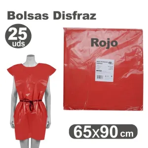 Pack 25 Bolsas Disfraz Fixo 65X90 Rojo 00072051