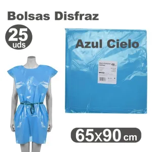 Pack 25 Bolsas Disfraz Fixo 65X90 Azul Claro 00072031