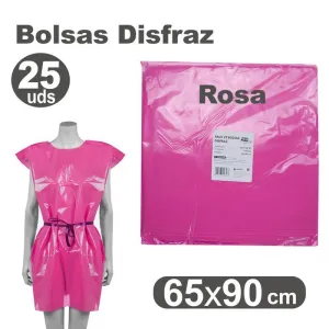 Pack 25 Bolsas Disfraz Fixo 65X90 Rosa 00072053