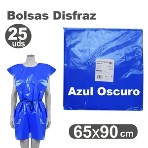Pack 25 Bolsas Disfraz Fixo 65X90 Azul Oscuro 00072032