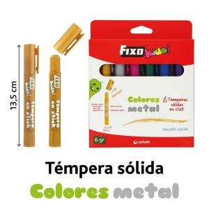 Pack 6 Rotuladores Tempera Solida Fixo Metal 00035199