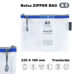 Portatodo Grafoplas Zipper Bag A5 Azul 04873630